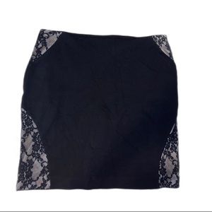 Black Lace High Waisted Miniskirt